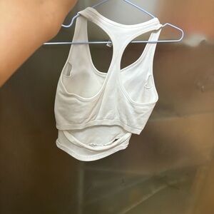 Racerback Ribbed Sleep Bralette - White
